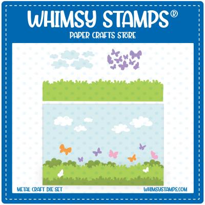 Whimsy Stamps Die Set - Field Of Butterflies